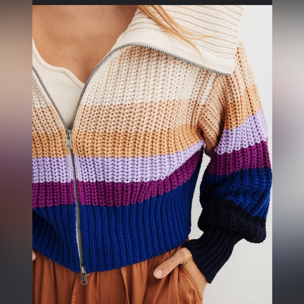 ✨Aerie Dual Zipper Cropped Sweater✨